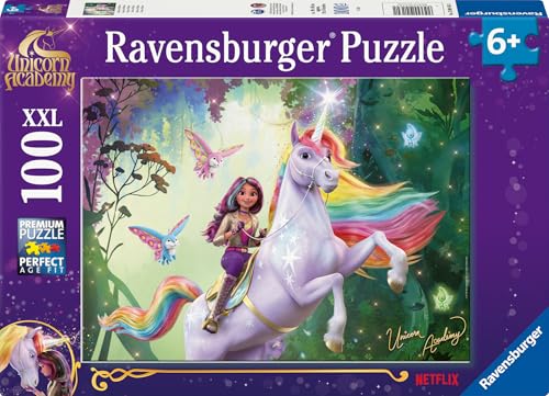 Ravensburger Kinderpuzzle - 12004164 - Unicorn Academy - Einhorn-Puzzle für Kinder ab 6 Jahren, mit 100 Teilen im XXL-Format, Einhorn-Geschenke
