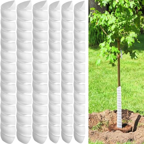 KAHEIGN 6Pcs Baumschutz Spiralen 2 Größe Baumschutzhüllen 40cm Höhe Bäume Stammschutz Gegen Verbiss Fraßschäden, Baumschutzabdeckung Baumschutzspirale Rindenschutz für Bäume Pflanzen