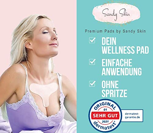 SANDY SKIN | Antifalten Dekolleté Pads + GRATIS Augenpads | Dekoltee Pad, Stirn Pad & Augenpads zur Faltenreduktion | bis zu 30x Wiederverwendbar | 3in1 Set | I Anti Falten Pads & Anti Aging I 3 St.