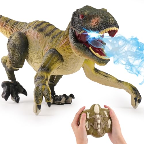 PREBOX Ferngesteuertes Dinosaurier für Jungen 4-7 - Rc Robot Dino Spielzeug für Kinder 3-5 8-12, Weihnachts- und Geburtstagsgeschenke für Jungen im Alter von 5-7 Jahren