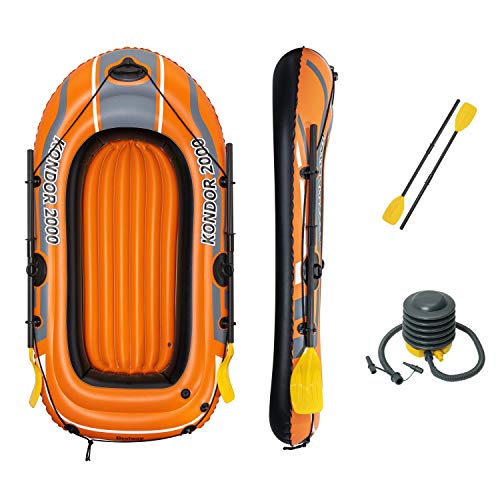 Bestway Unisex Jugend 6'5' X 45'/1.96m 1.14m Kondor 2000 Set Boote, Orange, 1.96m X 1.14m EU