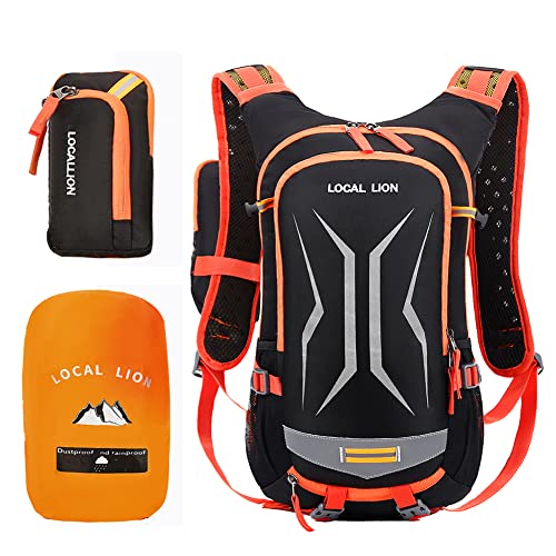 LOCAL LION Fahrradrucksack 20L Damen & Herren MTB Rucksack multifunktional Motorradrucksack wasserdicht zum Radfahren Sport Uni Schule Wandern Trekking Camping Bergsteigen mit Regenschutz