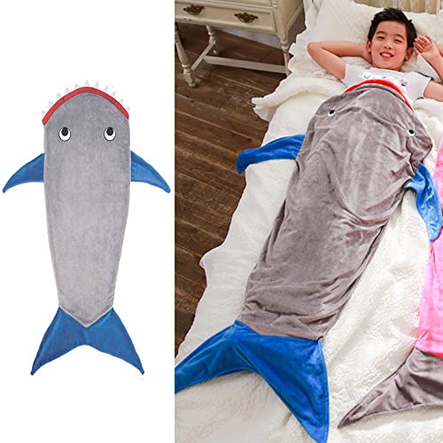 BZUEPRS Shark Schwanz Decke Blanket Kuscheldecken Weich Warme Polarfleece Shark Decke Schlafsack Klimaanlage Decke Niedlich Geschenk 142 cm