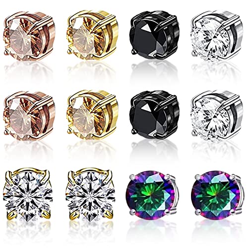 Magnet Ohrringe Zum Abnehmen 6 Paare Magnetische Akupressur LymphflüSsigkeit Magnetohring Lymphdrainage Damen Akupunktur Zunis Ohrring Magnettherapie Lymph Magnetfeldtherapie Abnehm LympfflüSsigkeit