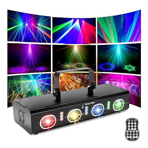 Discolicht Partylicht, DMX 13 Lens LED Lichtorgel RGB DJ Disco Lichter Projektor Musikgesteuert, Effektstrahler Für KTV Familientreffen Hochzeit Geburtstag Halloween