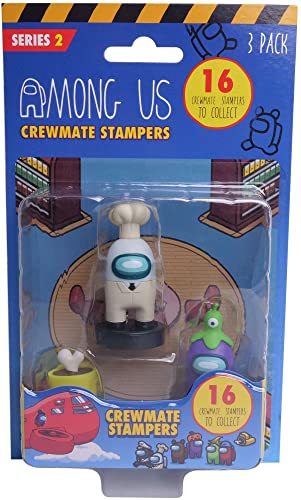 Among Us Crewmate Satz von 3 Figuren Briefmarken Serie 2 MIX (Zufallsgeneriertes Spielzeug)