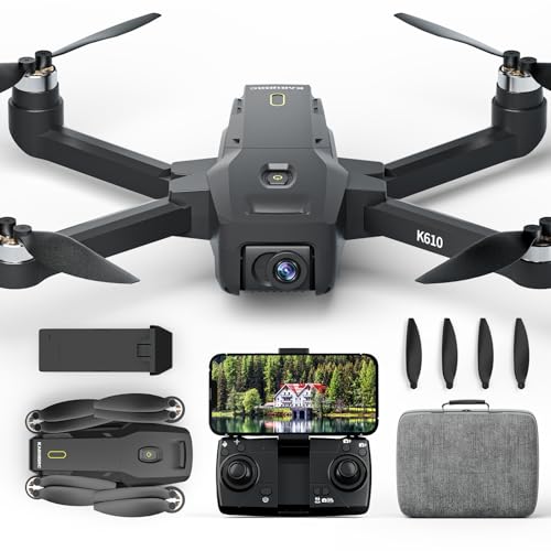 K610 GPS Drohne mit kamera 4K S0NY IMX SD Card Professional Drone für Erwachsene,4K RC AIdrones Auto Return Home,unter 249g,GPS Drohnen mit Bürstenlosem Motor,Follow Me,Point of Interest für Anfänger