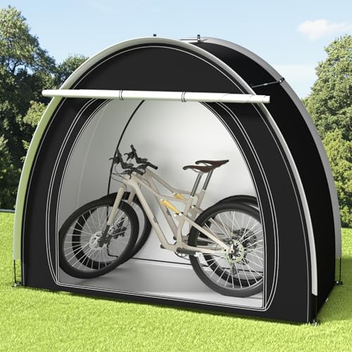 Fahrradgarage für 2 Fahrräder, Outdoor Fahrradzelt wasserdicht Fahrrad Aufbewahrung Camping Gartenzelt, Außen-Fahrradabdeckungen für Motorrad EU-DCZP