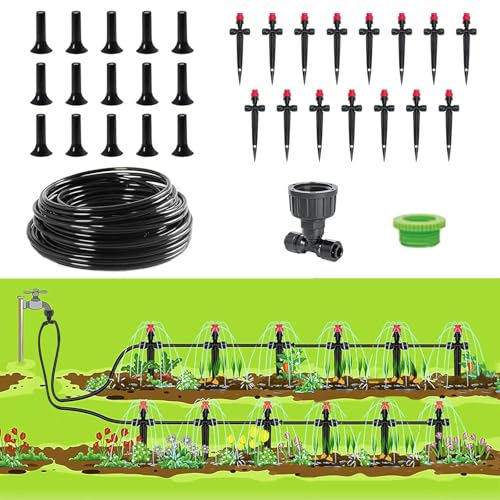 Mdlufee 20M Bewässerungssystem Garten, DIY Micro Bewässerung Kit mit neuer Plug and Play Schnellanschluss, Automatische Tröpfchenbewässerung für Topfpflanzen Balkon Flower Bed Terrasse