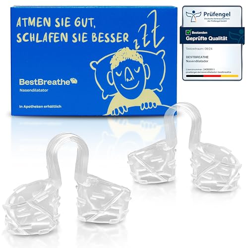 Nasendilatator Best Breathe zum besseren Schlafen– Verbessert die Nasenatmung – Anatomisches und wiederverwendbares Gerät – Linderung von Allergien (L)