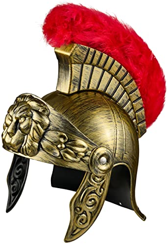 Balinco Römerhelm | Römer Helm Gold | Krieger | Römischer Kämpfer | Roman Gladiator - für Damen & Herren als perfektes Accessoire zum Römerkostüm