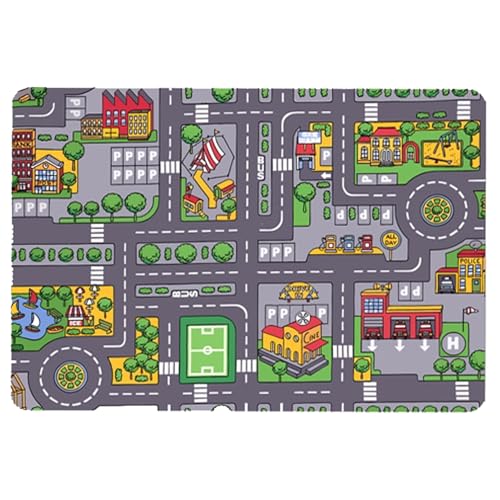 Kinder Spielteppich Auto, 80cm X 120cm Straßenteppich Kinderzimmer, Spielmatte Kinder Faltbar Auto, Interaktive Spielteppich Kreativ Pädagogisch Spielmatte Für Kinder Kinderzimmer Spielzimmer Deko