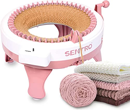 FYGAIN SENTRO Strickmaschine, 48 Nadeln Strickmaschine mit Reihenzähler, Strickmaschine für Erwachsene/Kinder, Dualmodus Strickmaschine für Socke, Mütze und Schal
