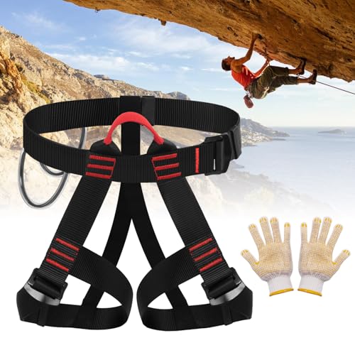 Klettergurt, Bergsteiger-Klettergurt, Halber Körperklettergurt, Absturzsicherung Sicherheitsgurt Taille, Klettergurte Befestigender Klettergut, Halbkörpergurt zum Abseilen Bergsteigen Baumklettern