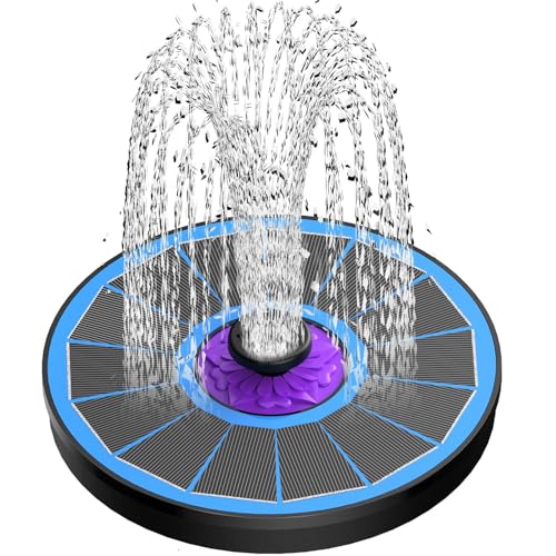 SZMP Solar Springbrunnen für außen 3.5W, 2025 Upgrade Solarbrunnen Teichpumpe Solar mit 8 Effekte, Solar Wasserpumpe Solar schwimmender Fontäne Pumpe für Garten, Vogel-Bad, Teich, Fisch-Behälter