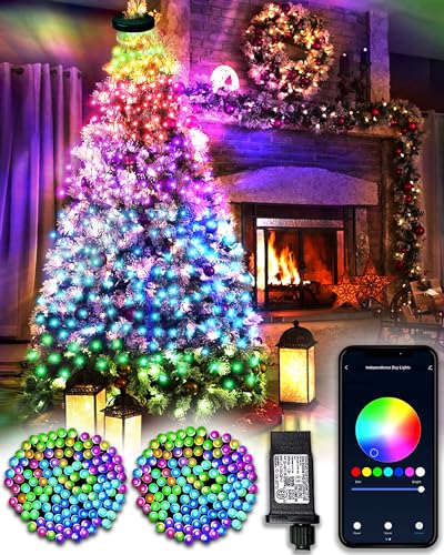 DOTWAYAW Smart Lichterkette 40M 400 LED Weihnachtsbaum - App-gesteuerte Lichter für Weihnachten mit 16 Millionen RGB Farben LED-Lichtern