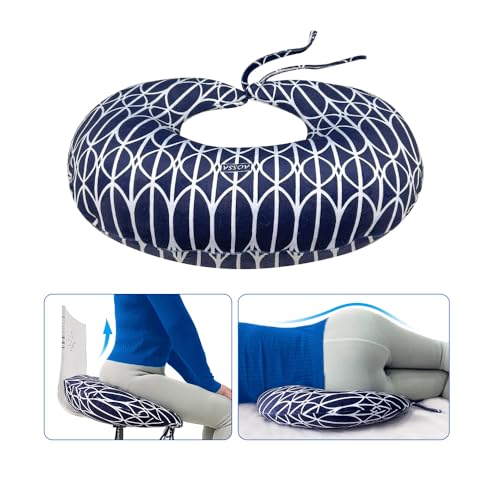 Mybow BBL Kissen nach Operationen zum Schlafen Po Kissen Brasilianischer Po Lift Sitzender Donut BBL Post Surgery Recovery Booty Pillow Hip Lendenwirbelsäule Bett Kissen Sitzstuhl Schaumstoff (blau)