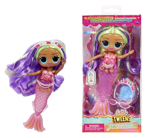L.O.L. Surprise! Tweens - Mermaid Cleo Cove - Modepuppe mit Farbwechselndem Schwanz, Beweglicher Flosse und Schönen Accessoires - Spielzeug für Kinder und Sammler ab 4 Jahren