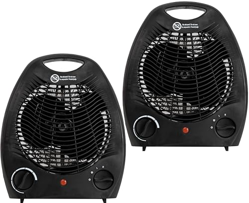 BROLLUX 2x Elektroheizung 2000W mobiles Heizgerät FH1B Thermoventilator Heizlüfter Spiralheizkörper Elektroheizkörper