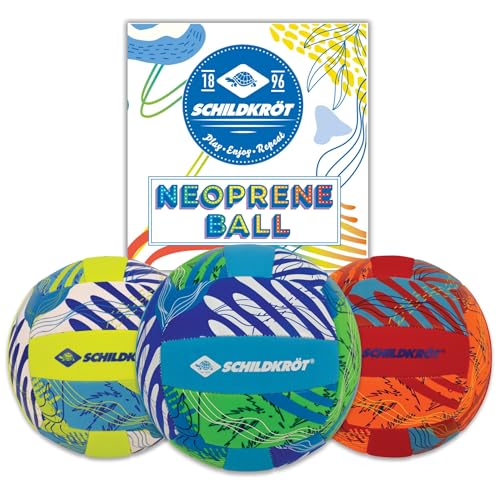 Schildkröt Neopren Beachvolleyball Größe 5 | Ø 21 cm | salzwasserfest & rutschfest | weiche, griffige Oberfläche | Ideal für Strand, Garten, Kinder & Erwachsene, Beach
