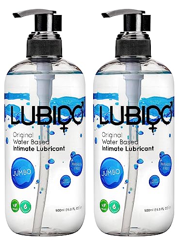 Lubido Original Gleitgel auf Wasserbasis ohne Parabene - Jumbo 500ml (2er Pack)