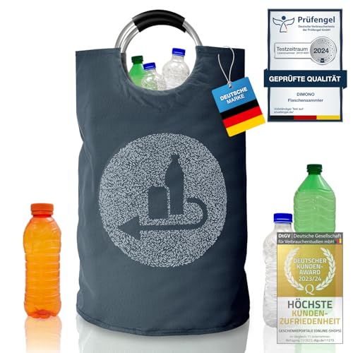 Dimono® Flaschensammler Pfandflaschen-Sammler; Recycling Pfandbehälter, Flaschenkorb & Spielzeugtaschen; Leergut-Korb, Spielzeugbeutel & Wäschekorb, Faltbarer Haushalts-Organizer uvm. (Pfandflaschen)