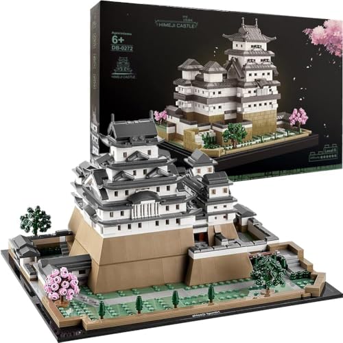 Himeji Castle Bauset, Architecture Burg Himeji,Set für Fans kreativer Gartenarbeit und japanischer Kultur, berühmte japanische Gebäude, Architecture Landmarks Collection, Modellbausatz für Erwachsene