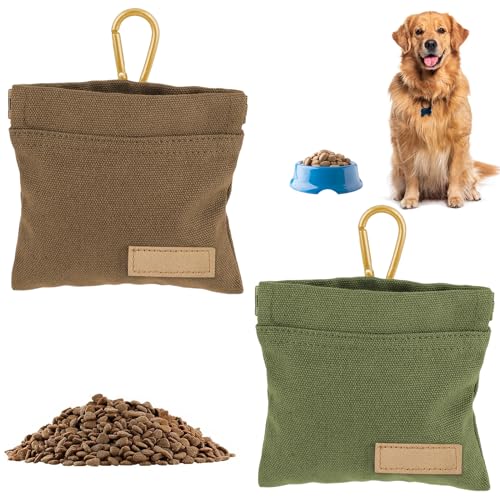 Geaanen 2 Stück 12cm*12cm Leckerlibeutel für Hunde, leckerlitasche für hunde,futterbeutel hund,hundeleckerli tasche,hunde futterbeutel,futtertasche hund,leckerlitasche für hunde klein.