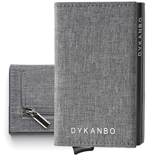 DYKANBO Wallets for Men - Geldbörsen, Ausweis- & Kartenhüllen für Herren - Slim Wallet Herren Portemonnaie Leder - Kartenetui mit Münzfach - Slim Card Holder Wallet for Men - Kartenetui RFID Schutz