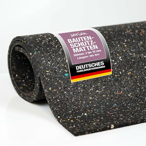 sarian Bautenschutzmatte STÄRKE: 10mm GRÖßE: 1000mm x 1200mm (1m x 1,2m) Gummimatte Ladungssicherung Schutzmatte