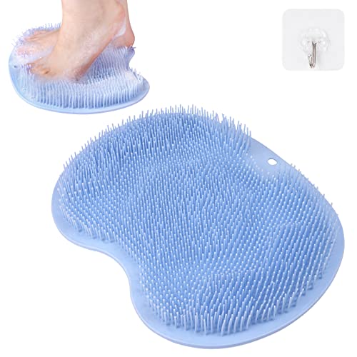 ACWOO Fußbürste Große, Fußwäscher Fuss Wäscher Bath Massage Pad mit Rutschfesten Saugnäpfen, Fußbad Fußmassagegerät Dusche Fußwaschmatte Foot massager für Pediküre, Fußpflege Entspannung(Blau)