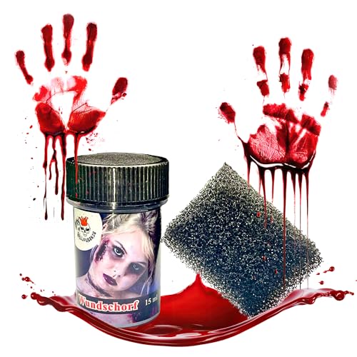 Wundschorf, Kunstblut, Krustenblut, Zombie Make up Zombie Schminke Halloween Make up Halloween Schminke Vampir Schminke