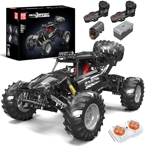 Mould King 18038 Technik Geländewagen Off-Road Buggy, 1016 Teile Bigfoot Kletterauto Baustein Modellbausatz mit Motoren, Bausteinspielzeug-Geschenk für Erwachsene und Kinder
