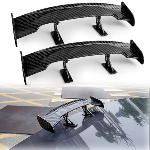 2 Stück Universal Auto Mini Spoiler Wing, Auto Mini Heckspoiler Flügel Ohne Perforation, Schwanz Spoiler Flügel, Auto Schwanz Flügel Fahrzeug Stabilität, Mini Spoiler Auto Zum Kleben, Auto Spoiler