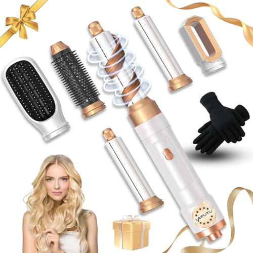 6 LaifuTu Neues Upgrade 5 In 1 Lockenstab, Shark Flex Style Hair, mit 5 Ersatz, Multifunktions mit Ionen Technologie Lockenstab Automatisch, Föhnbürste für Glätte, Locken & Volumen