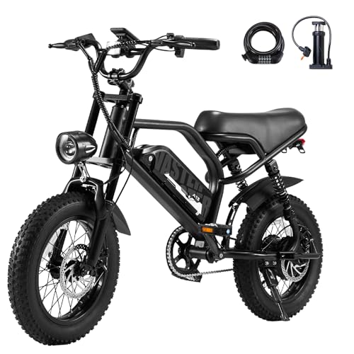 VDL A13 E Bike Elektrofahrräder-Ebike mit 36V 13Ah Batterie, E-Bike 16 * 3.0 Zoll Fat Tire, Off-Road Mountainbike für Lange Reichweite bis 35/60km mit LCD-Display