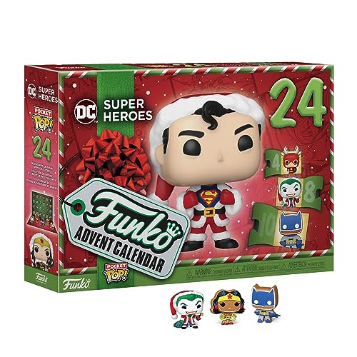 Funko Advent Calendar: DC 2023 - Superman - DC Comics - 24 Tage der Überraschung - Vinyl-Minifigur Zum Sammelns - Mystery Box - Geschenkidee - Feiertage zu Weihnachten Für Mädchen, Jungen