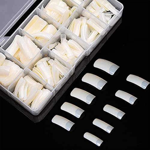 500 Stück Classic Falsche Nägel, 10 Größen Acryl Nägel Tips Künstliche Fingernägel mit Box Fake Nail Tips für Damen