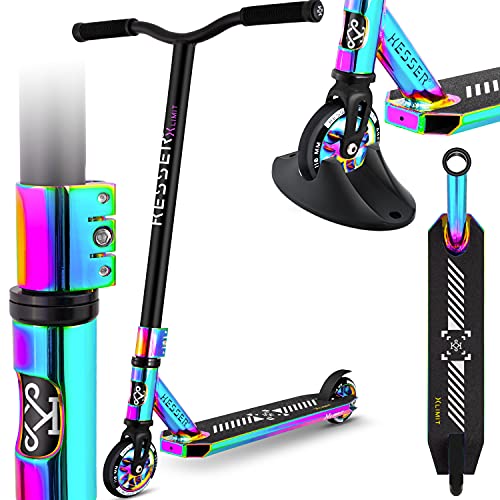 KESSER® Stunt Scooter X-Limit-Pro 360° Lenkung Funscooter Stuntscooter mit Ständer ABEC 9 Kugellagern, 110mm PU Räder, mit Ständer,Kickscooter Tretroller Cityroller Trick Roller für Kinder Erwachsene