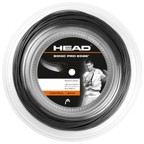 HEAD Unisex-Erwachsene Sonic Pro Edge Rolle Tennis-Saite, Anthracite, 17