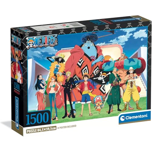 Clementoni Puzzle One Piece 1500 Stücke, Compact Box - Puzzle für Erwachsene 14-99 Jahre, Geschenk für Mann und Frau, Made in Italy, 31746
