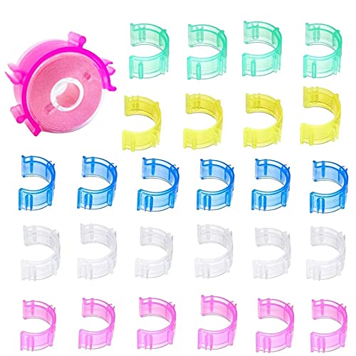 Spulenclips, 50 Stück bunter Fadenhalter Nähspule kleine Clips Klemmen zum Organisieren von Garnrollen