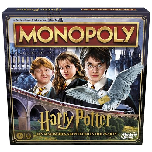 Monopoly Harry Potter, das Klassische Brettspiel in magischer Ausgabe, für Kinder ab 8 Jahren geeignet, originelles angehende Magier und Hexen