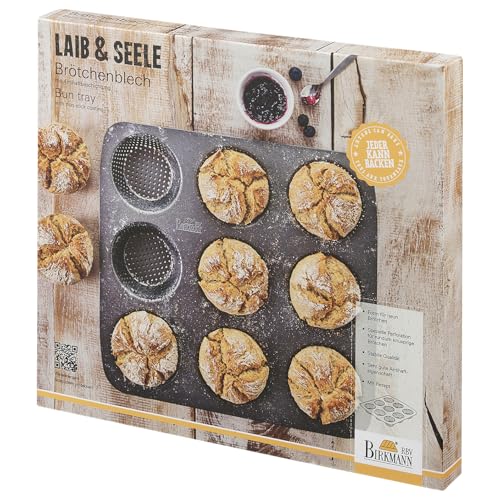 RBV Birkmann, 210226, Laib und Seele, Brötchenblech für 9 Brötchen