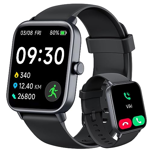 Gydom Smartwatch Herren mit Telefonfunktion Alexa Integriert 1.8' Damen Fitnessuhr 100+ Sportmodi, SpO2, Herzfrequenz, Stress, Schlafmonitor,100 Zifferblätter IP68 Wasserdicht für Android IOS