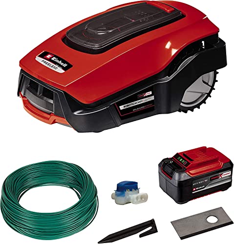 Einhell Mähroboter FREELEXO 1200 LCD BT (für bis zu 1200 m², Multizonen-Mäher, Bluetooth App-Steuerung, für Steigungen bis 35%, inkl. PXC-Akku und Installationszubehör)