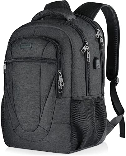 Rucksack Herren, Schulrucksack Jungen Teenager, Wasserdichtem Schule Rucksack 15.6 Zoll Laptop Rucksack mit USB Ladeanschluss, Backpack für Arbeit Reisen Wandern mit Anti Diebstahl Tasche