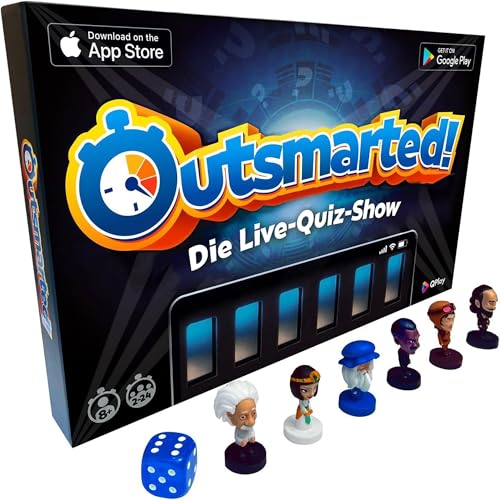 Outsmarted – Die Live-Quizshow als Brettspiel (Deutsche Version) | Der ultimative Spieleabend für die ganze Familie | Ab 8 Jahren | Perfekt für 2-24 Spieler | 7.000+ Multimedia-Fragen | Ausgabe 2024