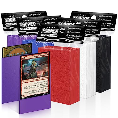 Mlikero 500 Stück Weiche Sammelkartenhüllen, 66 x 91 mm Standardgröße Sammelkarten Einsteckhüllen, Perfekte Passform für Sammelkarten, Yu-Gi-Oh, MTG, Sportkarten