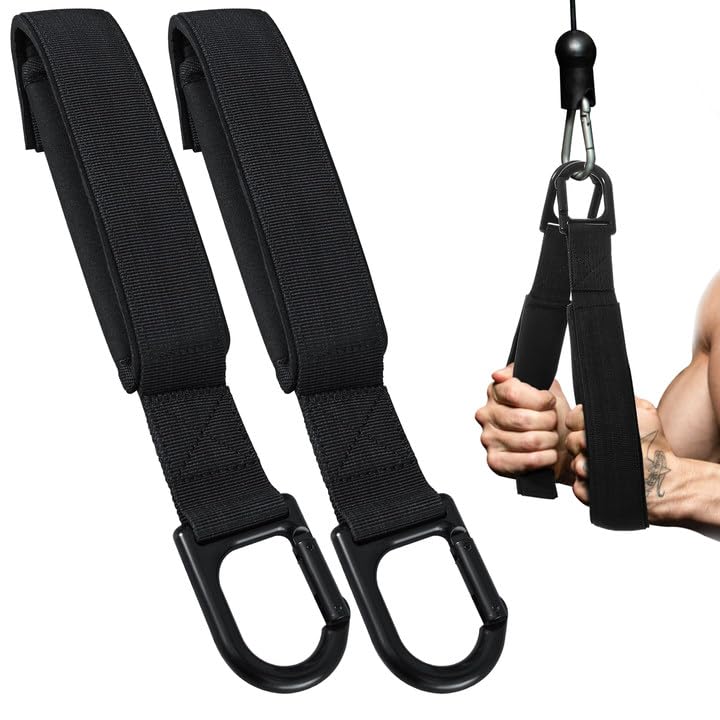Trizepsseil Kabelbefestigung, Trizeps Griff, Trizeps-Pull-Down-Seil für Push-Downs, Crunches, Facepulls, Mehrere Griffoptionen für die Verwendung zu Hause oder im Fitnessstudio